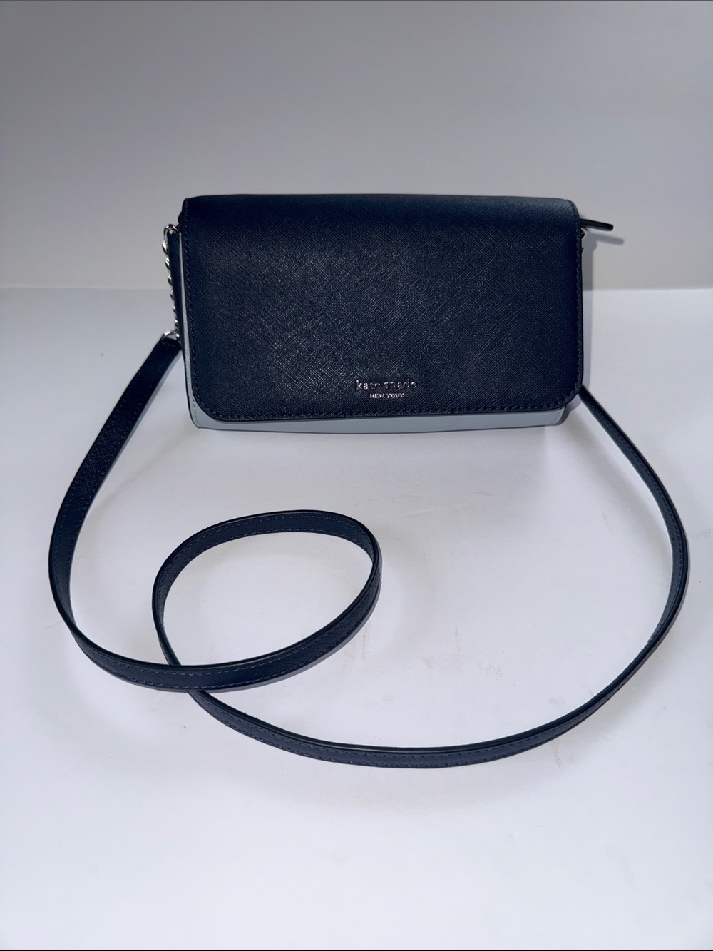 kate spade black leather crossbody bag